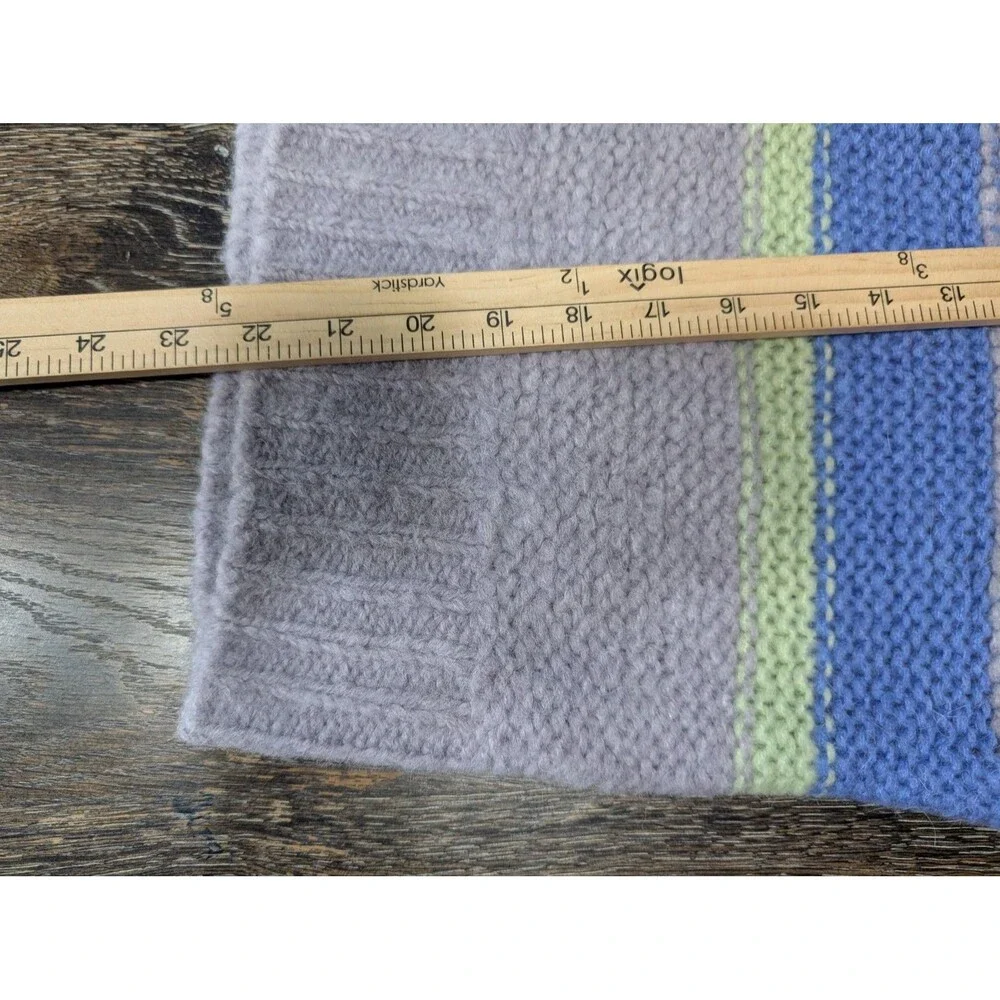 Free People Sweater Womens M Purple‎ Blue Green Striped Cardigan